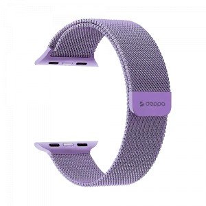 Ремешок Deppa Band Mesh для Apple Watch 42/44/45/49mm, нержавеющая сталь, лавандовый (арт.47148) Ремешок Deppa Band Mesh для Apple Watch 42/44/45/49mm, нержавеющая сталь, лавандовый (арт.47148)