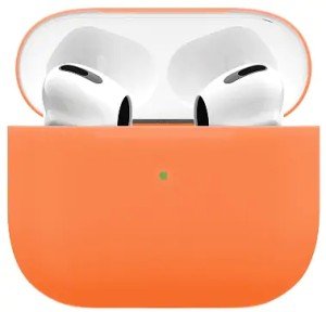 Силиконовый чехол "vlp" для Apple AirPods 3, тонкий силикон, оранжевый Силиконовый чехол "vlp" для Apple AirPods 3, тонкий силикон, оранжевый