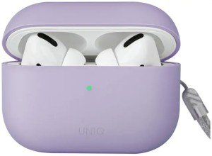 Чехол + карабин UNIQ Lino Liquid silicone для AirPods Pro 2, лавандовый (AIRPODSPRO2-LINOLAV) Чехол + карабин UNIQ Lino Liquid silicone для AirPods Pro 2, лавандовый (AIRPODSPRO2-LINOLAV)