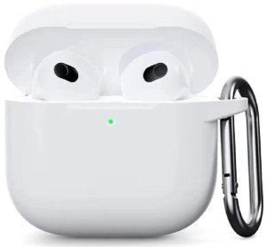 Силиконовый защитный чехол для AirPods 4, белый (White) Силиконовый защитный чехол для AirPods 4, белый (White)