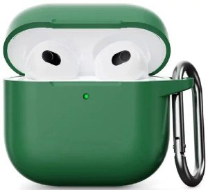 Силиконовый защитный чехол для AirPods 4, зеленый (Pine needle green) Силиконовый защитный чехол для AirPods 4, зеленый (Pine needle green)