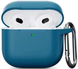 Силиконовый защитный чехол для AirPods 4, синий (Lake blue) Силиконовый защитный чехол для AirPods 4, синий (Lake blue)