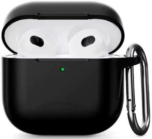Силиконовый защитный чехол для AirPods 4, чёрный (Black) Силиконовый защитный чехол для AirPods 4, чёрный (Black)