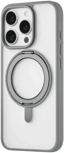 Чехол uBear Clip 360 Mag с кольцом-стендом для Apple iPhone 16 Pro, серый (CS440GR63PRG-I24M) Чехол uBear Clip 360 Mag с кольцом-стендом для Apple iPhone 16 Pro, серый (CS440GR63PRG-I24M)