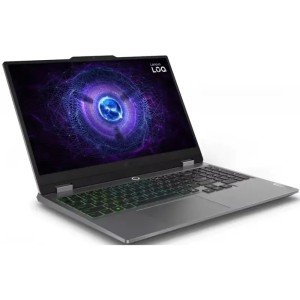 Ноутбук Lenovo LOQ 15IRX9, 15.6" (1920x1080) IPS 144 Гц/Intel Core i7-14700HX/16 ГБ DDR5/512 ГБ SSD/NVIDIA GeForce RTX 4060 для ноутбуков (8 Гб)/Без системы, Серый (83DV00URPS)