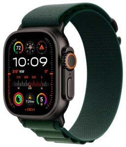 Смарт-часы Apple Watch Ultra 2 49mm Black Titanium Case GPS+Cellular Alpine Loop Dark Green M Смарт-часы Apple Watch Ultra 2 49mm Black Titanium Case GPS+Cellular Alpine Loop Dark Green M