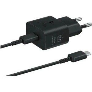 Сетевое зарядное устройство Samsung 25W Type-C с кабелем, черный (EP-T2510NBEGEU) Сетевое зарядное устройство Samsung 25W Type-C с кабелем, черный (EP-T2510NBEGEU)