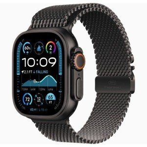 Apple Watch Ultra 2 2024 49 мм, L, Black Titanium Case with Black Milanese Loop Apple Watch Ultra 2 2024 49 мм, L, Black Titanium Case with Black Milanese Loop