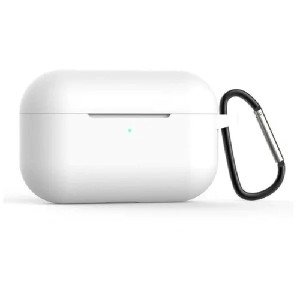 Силиконовый чехол для Apple AirPods 3 с карабином White Силиконовый чехол для Apple AirPods 3 с карабином White