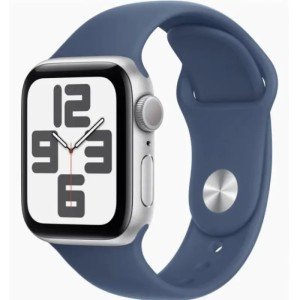 Часы Apple Watch SE (2024) 44mm Silver Aluminium Case with Denim Sport Band, MXER3 M/L Часы Apple Watch SE (2024) 44mm Silver Aluminium Case with Denim Sport Band, MXER3 M/L