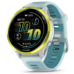 Умные часы Garmin Forerunner 570 - 47mm Amp Yellow Aluminium with Translucent Whitestone/Turquoise Band (010-02971-01)