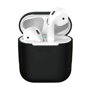 Силиконовый чехол Deppa для Apple AirPods Черный арт.47005 Силиконовый чехол Deppa для Apple AirPods Черный арт.47005