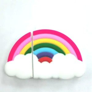 Силиконовый чехол для Apple AirPods (Радуга)