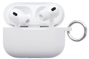 Силиконовый чехол VLP Silicone Case Soft Touch для Apple AirPods Pro 2 White (с кольцом) Силиконовый чехол VLP Silicone Case Soft Touch для Apple AirPods Pro 2 White (с кольцом)