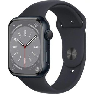 Часы Apple Watch Series 8 41mm Midnight Aluminium Case with Sport Band, MNU73 S-M