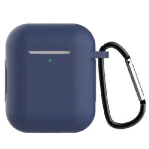 Силиконовый чехол для Apple AirPods с карабином Blue Силиконовый чехол для Apple AirPods с карабином Blue