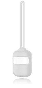 Cиликоновый чехол для Apple AirPods с окошком с ремешком White Cиликоновый чехол для Apple AirPods с окошком с ремешком White