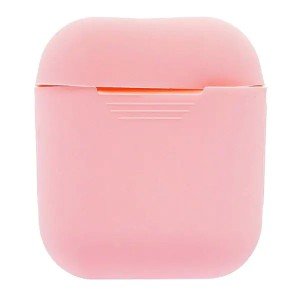 Силиконовый чехол для Apple AirPods с окошком с ремешком Pink Sand Силиконовый чехол для Apple AirPods с окошком с ремешком Pink Sand