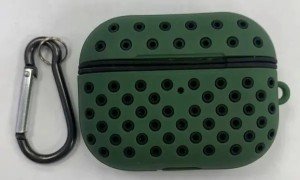 Силиконовый чехол для Apple AirPods Pro Green-Black с перфорацией Силиконовый чехол для Apple AirPods Pro Green-Black с перфорацией
