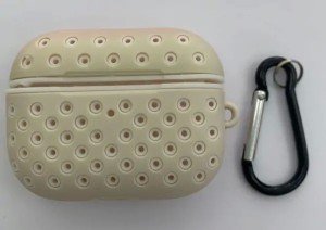 Силиконовый чехол для Apple AirPods Pro Pink Sand-White с перфорацией Силиконовый чехол для Apple AirPods Pro Pink Sand-White с перфорацией