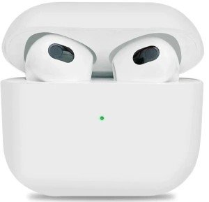 Силиконовый чехол для Apple AirPods 4 с карабином White