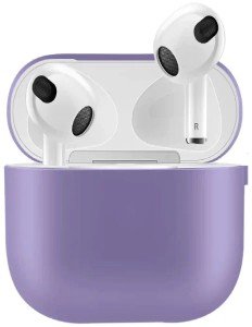 Силиконовый чехол для Apple AirPods 4 с карабином Lavender