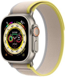 Умные часы Apple Watch Ultra 49 мм Titanium Case, титановый/желто-бежевый S/M Trail Loop
