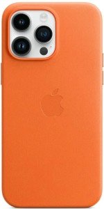 Чехол Apple iPhone 14 Pro Max Leather Case with MagSafe, оранжевый