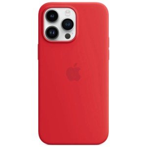 Чехол силиконовый MagSafe для iPhone 14 Pro Max Red с анимацией NFC, Silicone case MagSafe для айфон 14 Про Макс - Красный