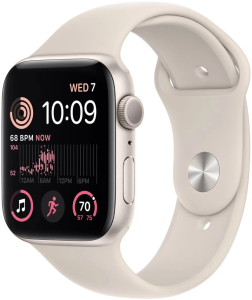 Смарт-часы Apple Watch SE (2022) GPS 44 мм, M/L (145-220 мм), Starlight, сияющая звезда
