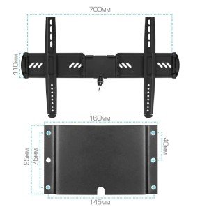 Кронштейн для телевизора Kromax Ultra Slim-100, 32"-90", макс. 55кг