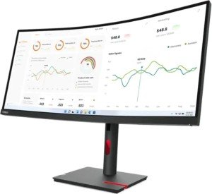 Монитор Lenovo 34" ThinkVision T34w-30 QHD IPS LED черный 63D4GAT1UK