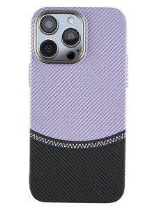 Чехол карбоновый LuxoLife для iPhone 15 Pro (Лаванда) Чехол карбоновый LuxoLife для iPhone 15 Pro (Лаванда)
