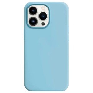 Чехол силиконовый матовый для iPhone 14 Pro (Голубой) Чехол силиконовый матовый для iPhone 14 Pro (Голубой)