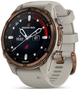 Garmin Descent Mk3i, Bronze PVD Titanium with French Gray Silicone Band, 43 мм, Gray, серый Garmin Descent Mk3i, Bronze PVD Titanium with French Gray Silicone Band, 43 мм, Gray, серый