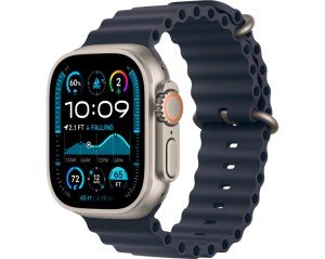 Apple Watch Ultra 2 (2024) GPS + Cellular 49 mm Natural Titanium Case with Navy Ocean Band Apple Watch Ultra 2 (2024) GPS + Cellular 49 mm Natural Titanium Case with Navy Ocean Band
