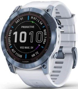 Умные часы Garmin Fenix 7X Sapphire Solar GPS, белый/синий Умные часы Garmin Fenix 7X Sapphire Solar GPS, белый/синий
