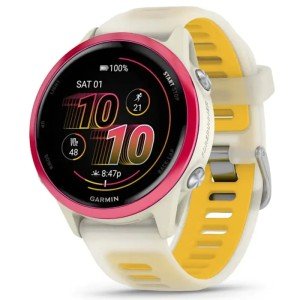Умные часы Garmin Forerunner 570 - 42mm Raspberry Aluminium with Translucent Bone/Mango Band (010-02970-02)