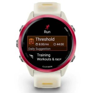 Умные часы Garmin Forerunner 570 - 42mm Raspberry Aluminium with Translucent Bone/Mango Band (010-02970-02)