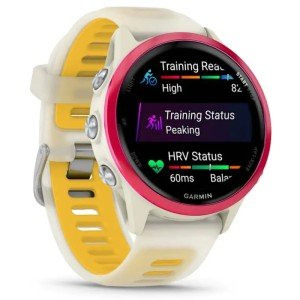 Умные часы Garmin Forerunner 570 - 42mm Raspberry Aluminium with Translucent Bone/Mango Band (010-02970-02)