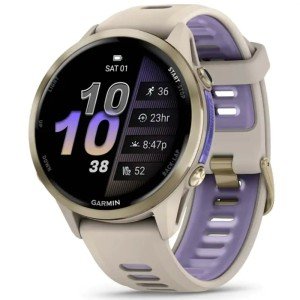 Умные часы Garmin Forerunner 970 Soft Gold Titanium with French Grey Case and French Grey/Translucent Indigo Band (010-02969-12) Умные часы Garmin Forerunner 970 Soft Gold Titanium with French Grey Case and French Grey/Translucent Indigo Band (010-02969-12)