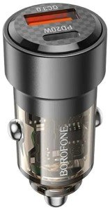 Автомобильное зарядное устройство BOROFONE BZ20 38W USB-C, черный Автомобильное зарядное устройство BOROFONE BZ20 38W USB-C, черный