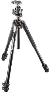 Штатив Manfrotto MK190XPRO3-BHQ2 штатив алюм. MT190XPRO3 + головка MHXPRO-BHQ2 DUAL 3/171,5/70,5/2,5/7 (сек/выс/слож/вес/нагр) черный