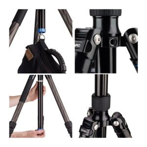 Benro C3883TS6PRO штатив Aero с видеоголовой/ трансформер в монопод/карбоновый с цангами