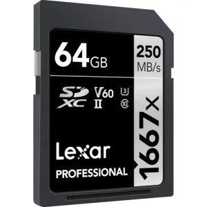 Карта памяти Lexar Professional SDXC 64 ГБ UHS-II 1667 x