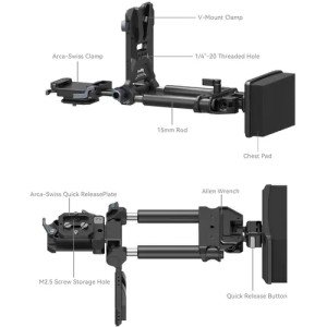 SmallRig 4063B Держатель аккумулятора с упором для цифровой камеры Advanced Compact V-Mount Battery