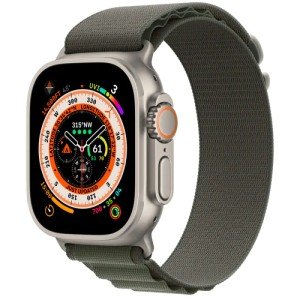 Умные часы Apple Watch Ultra GPS + Cellular 49мм Titanium Case with Green Alpine Loop MQEW3 Умные часы Apple Watch Ultra GPS + Cellular 49мм Titanium Case with Green Alpine Loop MQEW3
