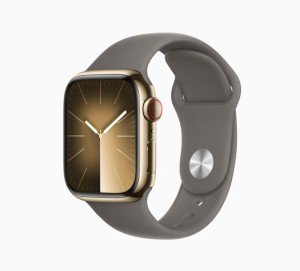 Умные часы Apple Watch Series 9 GPS + Cellular, 41mm Stainless Steel Gold Case with Clay Sport Band S/M Умные часы Apple Watch Series 9 GPS + Cellular, 41mm Stainless Steel Gold Case with Clay Sport Band S/M