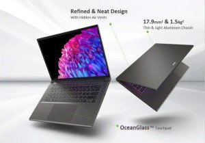 Ноутбук ACER Swift X 14 SFX14-72G-76LG / 14,5" WQXGA+ 2880x1800 Glare OLED 120Hz 400 nit/ Intel Core Ultra 7 155H/ 16 Gb DDR5/ 1 Tb SSD/ GeForce RTX 4060 8Gb/ Windows 11 Home серый
