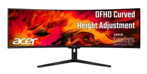 Монитор Acer EI491CRSbmiipphx 49'' 1800R Black, 32:9, VA, UHD, 4ms, 400cd, 144Hz, HDMI, DP, SPK, HAS